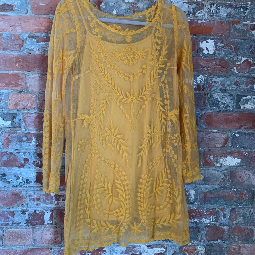 Mustard Lace Dress